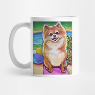 Super Cute Poolside Pomeranian by Robert Phelps Mug